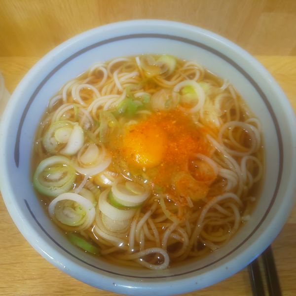 「月見そば」@駅そば大宮の写真