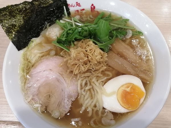 「生姜らーめん¥850＋ワンタン（クーポン無料）」@めん処 羽鳥の写真