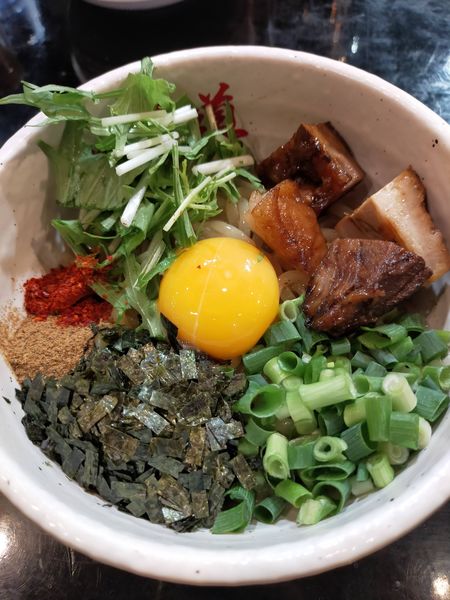 「まぜそば」@麺場 花道 中村本店の写真