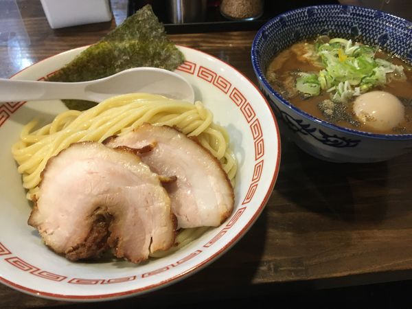 「濃厚豚骨魚介つけ麺+味玉」@麺屋 必道の写真