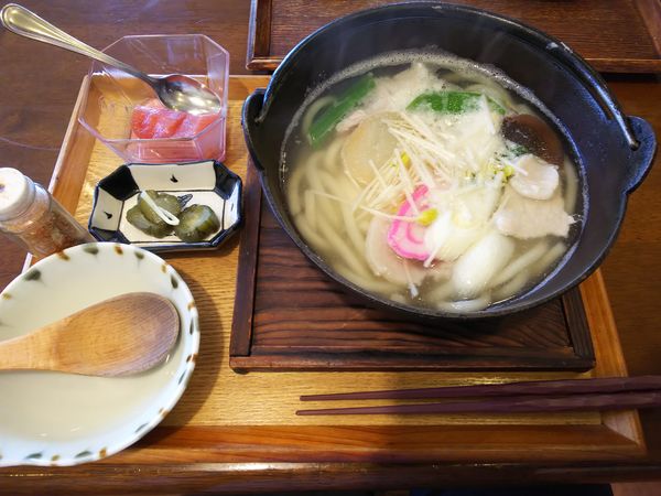 「おおわにレトロポーク塩麹鍋うどん800→550円（クーポン）」@なでしこの写真