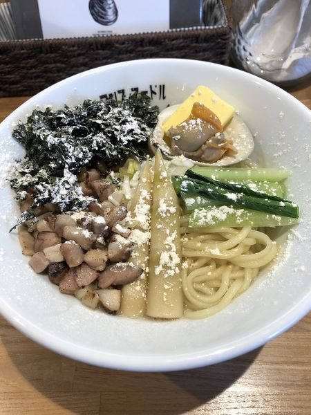 「潮まぜそば+バラ海苔」@Tokyo Bay Fisherman’s Noodle 茅ヶ崎店の写真
