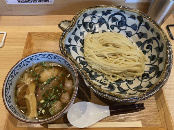 「京桜親鶏 特製つけそば」@Handicraft Worksの写真