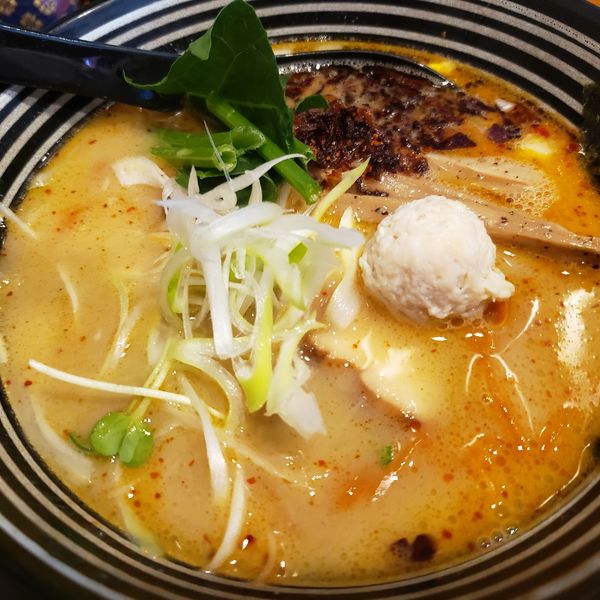 「鶏出汁辛麺　中辛」@鮮魚鶏出汁麺 沢むらの写真