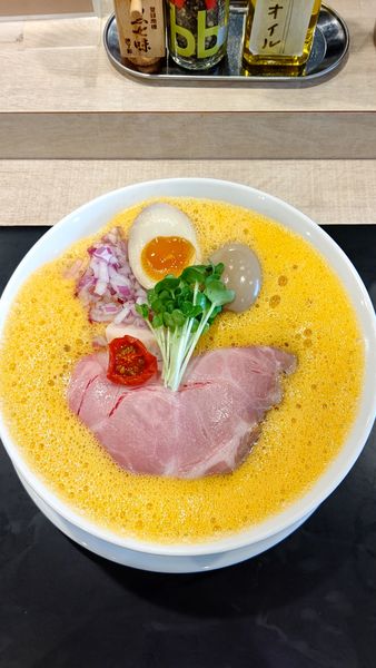 「鶏白湯泡ramen〜トマト〜　990円」@鶏白湯泡ramenたまきの写真