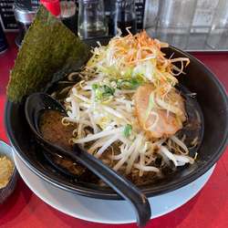 黒ラーメン ニンニク増し ＋赤ネギ