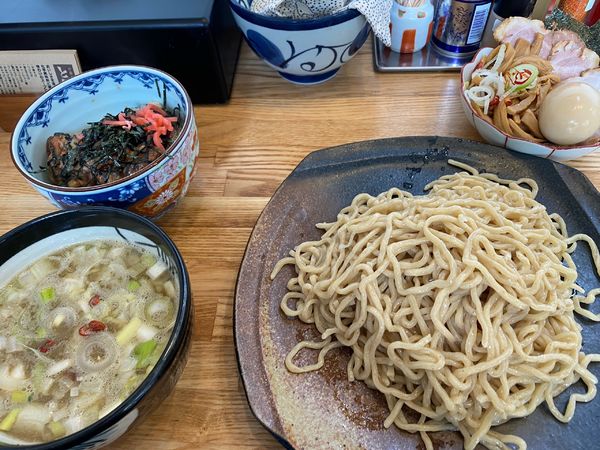 「特製つけそば　豚ばらナンコツごはん」@中華そば専門 とんちぼの写真