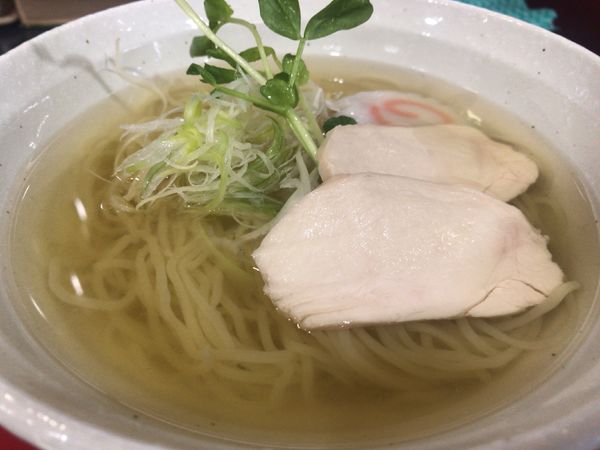 「夏季限定：冷やし塩ラーメン「ひやしお」細麺800円+「冷たい」@麺家 心花の写真