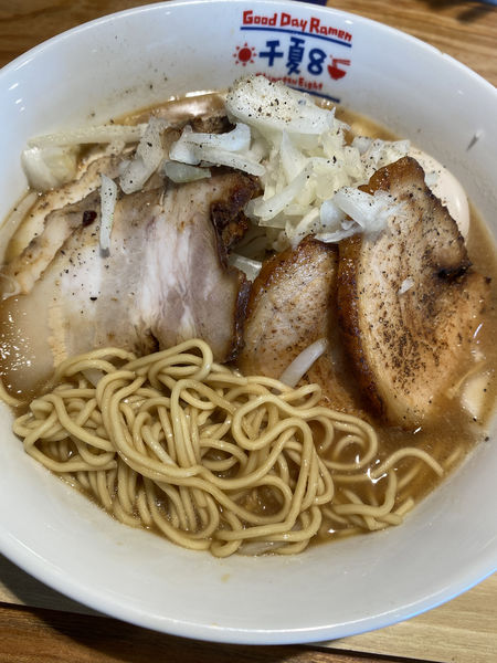 「特製千夏っちゃんらーめん＋和え玉」@Good Day Ramen 千夏8の写真