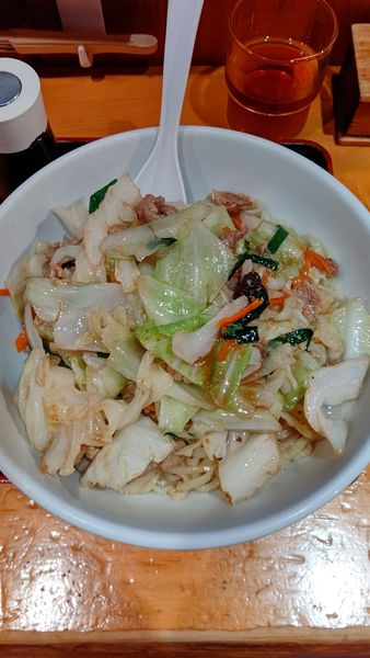 「一発まぜそば　1050円」@一発ラーメン はしご屋 高崎店の写真