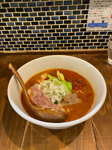 「トマトラーメンごはんセット1000円」@ニューカッパの写真