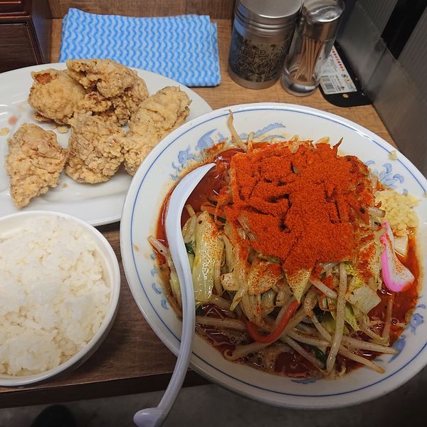 「辛激タンカラ(しょうが、２辛)990円、小ライス60円」@トナリの写真