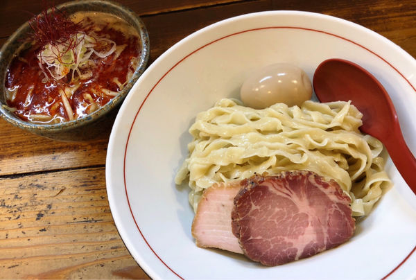 「辛味噌つけ麺(並.味玉)」@東京味噌らーめん 鶉の写真