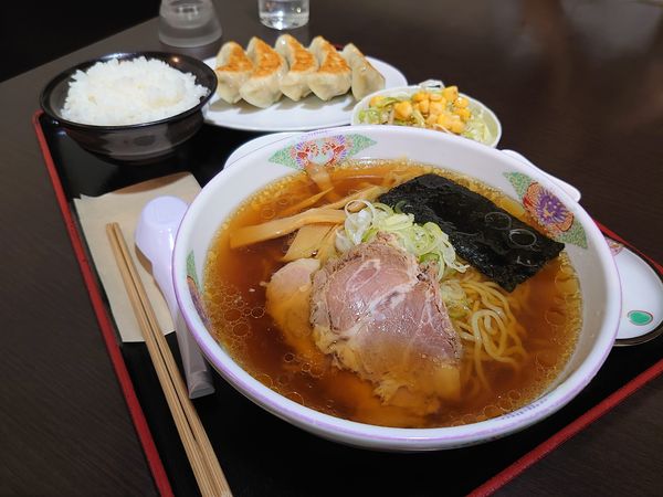 「餃子セット 醤油ラーメン」@麺屋 直の写真