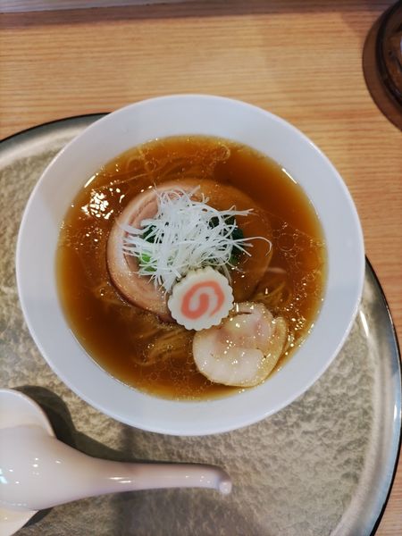 「深緑白出汁知床鶏もろみポーク(１枚) ﾒﾝﾏ抜き」@中華そば 深緑の写真