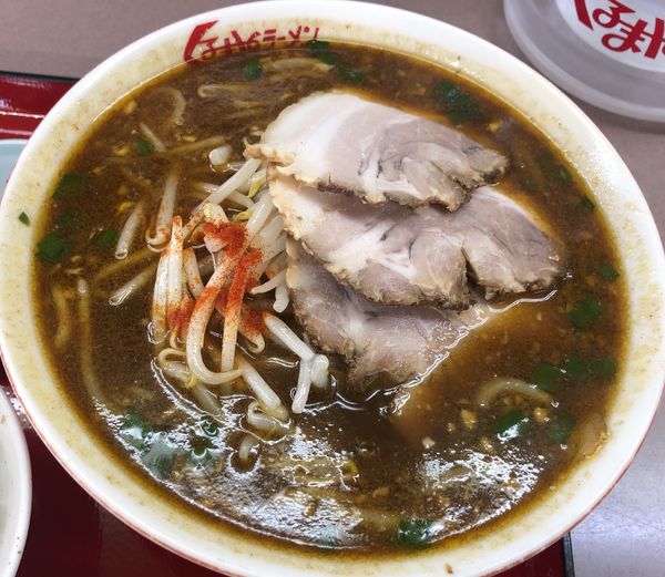 「たいわんラーメン トッピングチャーシュー3枚」@くるまやラーメン 茨城協和店の写真