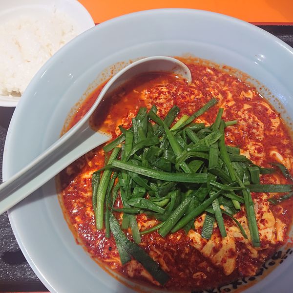 「タンタンメン830円(めちゃ辛)ニラ150円小ライス150円」@元祖ニュータンタンメン本舗 川崎大師店の写真