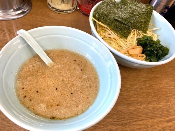 「ネギつけ麺 ７５０円 ※麺硬め・アブラ多め・酢抜き」@ラーメンショップ 足利店の写真