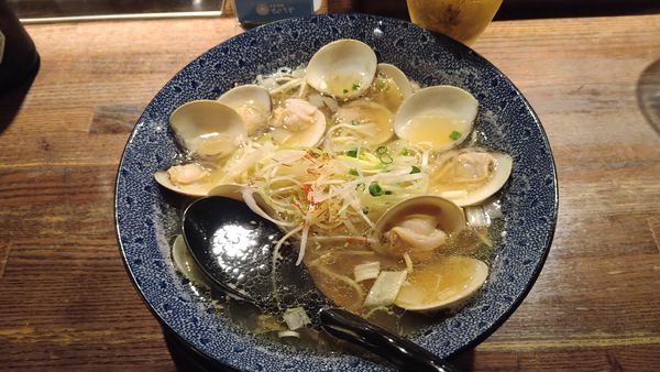 「はまぐりラーメン¥1000+ビール·ハイボール」@和風楽麺 四代目 ひのでやの写真