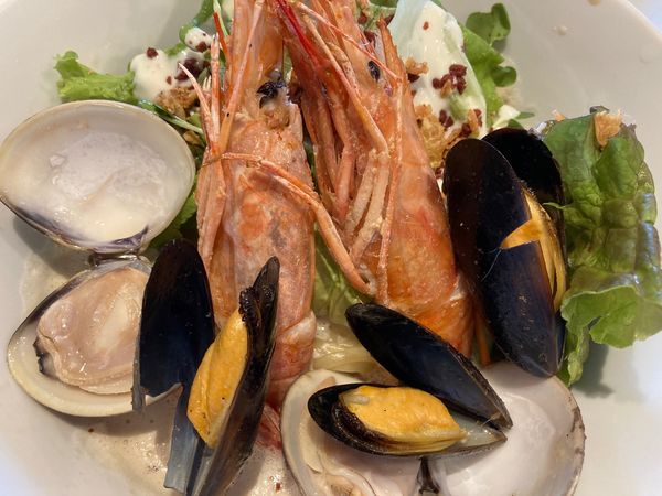 「海の幸と明太子のパレット（Ｍ）」@JUNK NOODLE FACTORYの写真