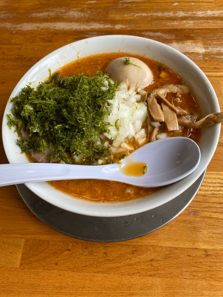 「特製中華そば 中脂 辛脂(中辛)」@中華そば136の写真