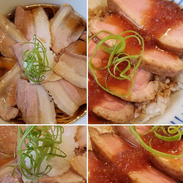 「焼豚麺(数量限定メニュー)・鴨ロース丼」@タナカ ロボの写真