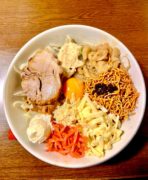 「まぜそば」@ラーメン ヒカリの写真