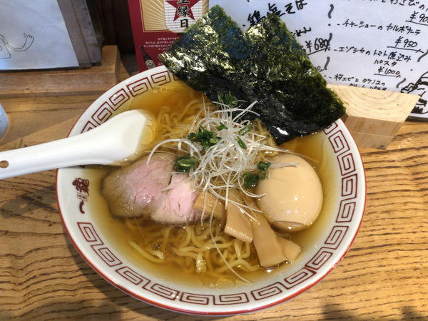 「中華そば + 味玉」@THE HAPPY麺 CHEAKSの写真