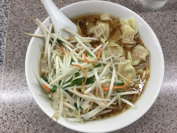 「もやしワンタン麺 950円」@中華麺店 喜楽の写真