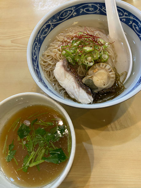 「限定:ホタテと真鯛の昆布水つけそば」@寿製麺よしかわ 坂戸店の写真