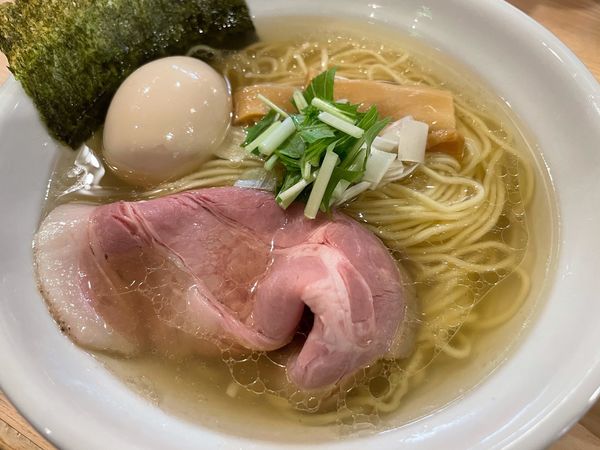 「鶏だしらぁめん(塩)味玉(880円)」@常陸 景虎の写真