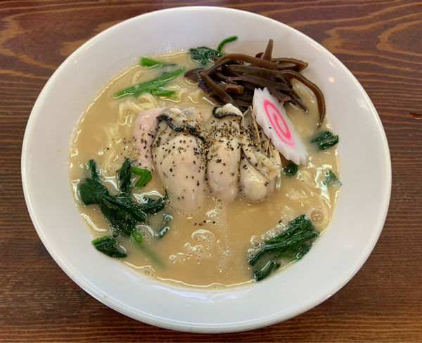 「カキバター拉麺+咖喱魯肉飯 ￥1000+￥250」@良温(Ra-on)の写真