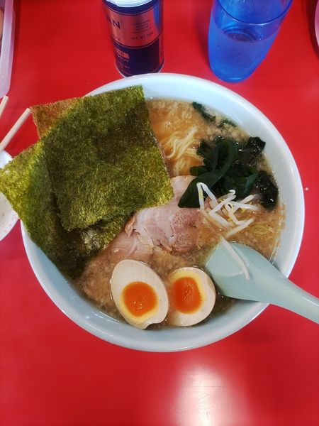 「チャーシューメン+味玉  ﾒﾝﾏ抜き」@ラーメンショップ 薮塚店の写真