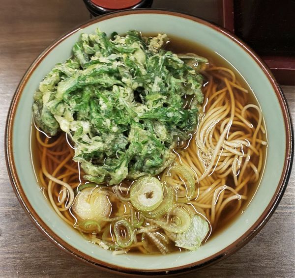 「春菊天そば」@船堀そば 文殊の写真