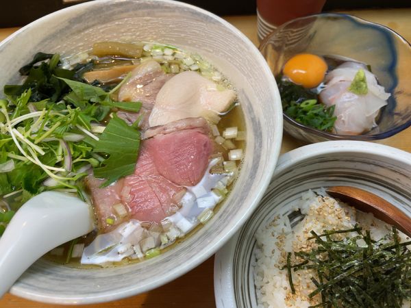 「いりこそば＋鯛めし」@讃岐ラーメン 香麦の写真