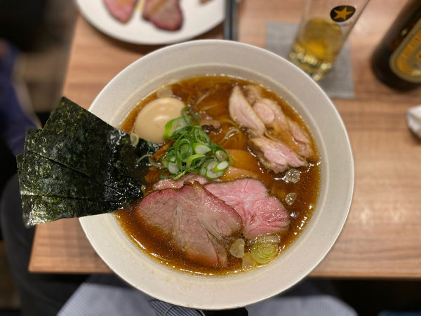 「特製醤油　盛り合わせ　ビール」@麺処 ほん田 秋葉原本店の写真
