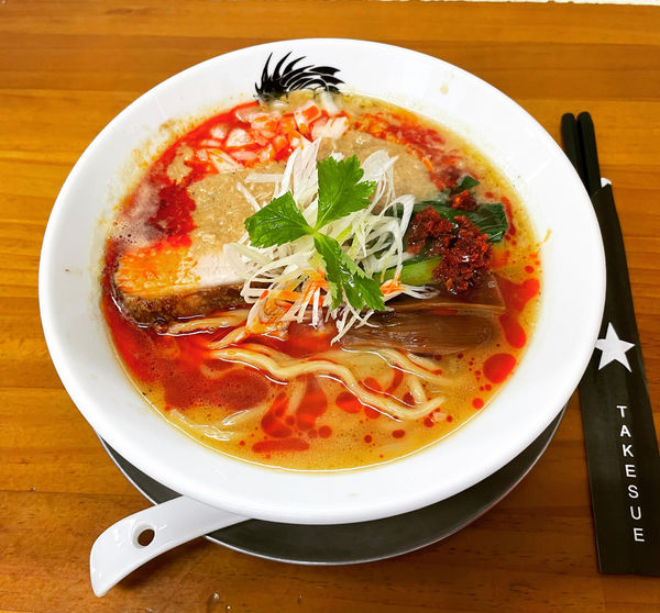 「限定 赤いスペシャル」@ラーメン専科 竹末食堂の写真