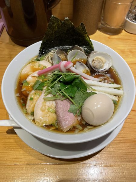 「蛤SOBA・特製」@Ginza Noodles むぎとオリーブの写真