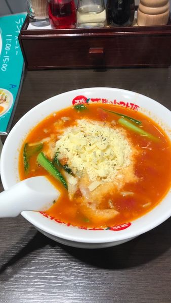 「ランチセット　チーズラーメン＋ミニ丼」@太陽のトマト麺 錦糸町本店の写真