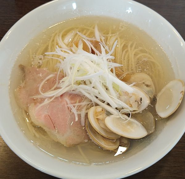 「蛤そば＋牡蠣の和えそば」@中華そばイデタの写真