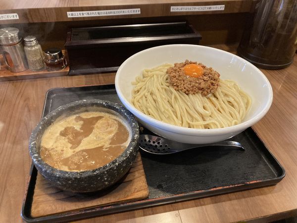 「ハーフつけ麺【やわ】」@つけ麺 丸和 尾頭橋店の写真
