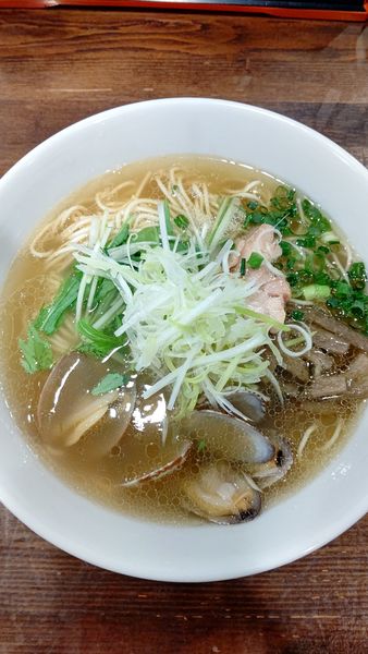 「浅利と鶏清湯のらぁめん　910円」@なかじゅう亭 高崎上豊岡店の写真