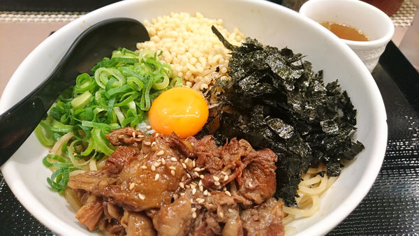 「【夜】ぼっかけまぜそば 大」@神戸灘八 赤坂店の写真