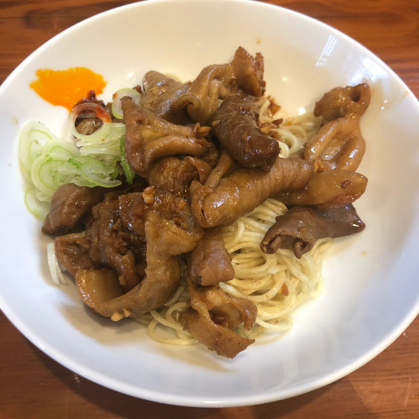 「限定和え麺 モツ 300円」@麺＆cafe Coi.Coi.の写真