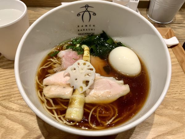 「清湯醤油(味玉)900円」@案山子の写真