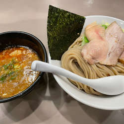 海老つけ麺(肉増し)