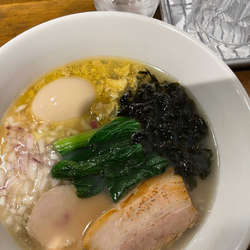 貝節潮そば味玉トッピング