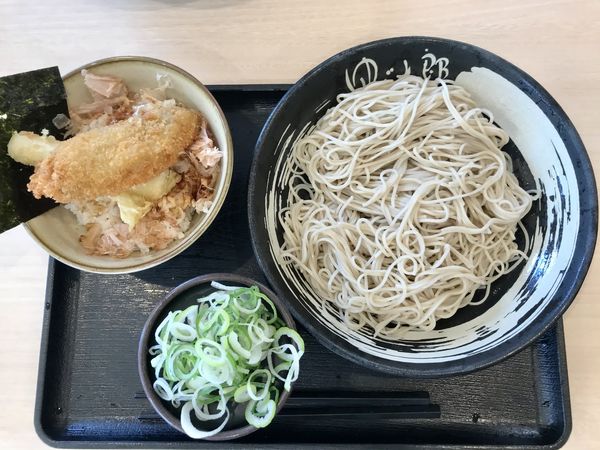 「ミニのり弁セット￥600＋大盛￥100」@ゆで太郎 横浜中田東店の写真