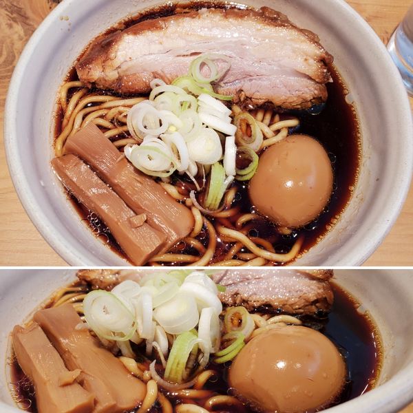「micro 焼豚一枚 煮卵」@人類みな麺類 東京本店の写真