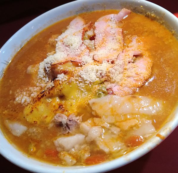 「トマ二郎(限定)＋チーズ」@蒙麺 火の豚の写真